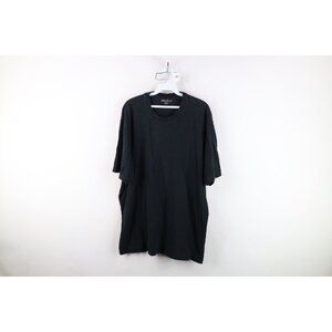 Vtg 90s Eddie Bauer Mens XL Faded Blank Short Sleeve T-Shirt Black Cotton USA